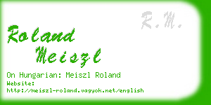 roland meiszl business card